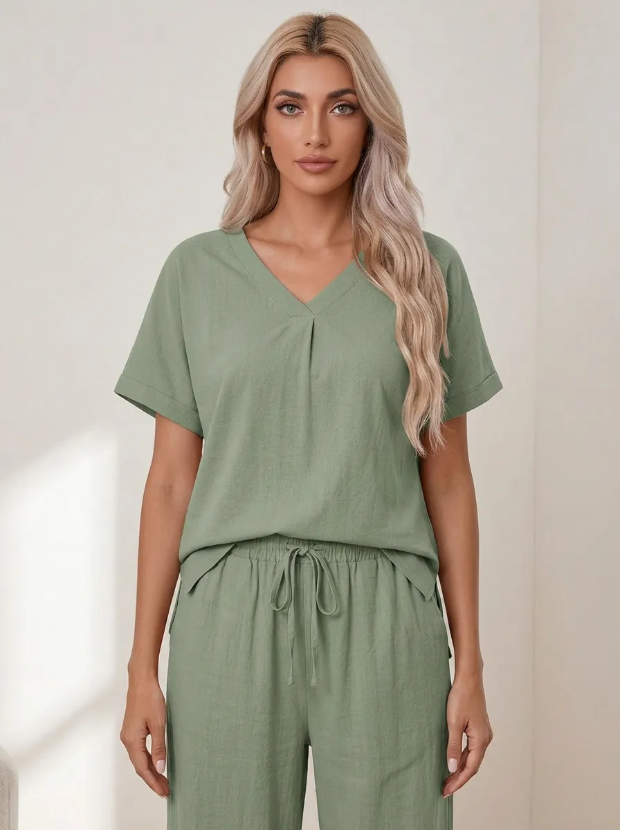 Easy-Wear Daily Women's V-Neck Shirt