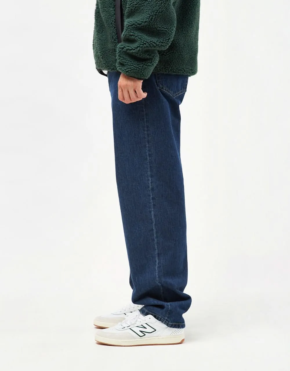 Classic Stone Washed Relaxed Denim Jeans