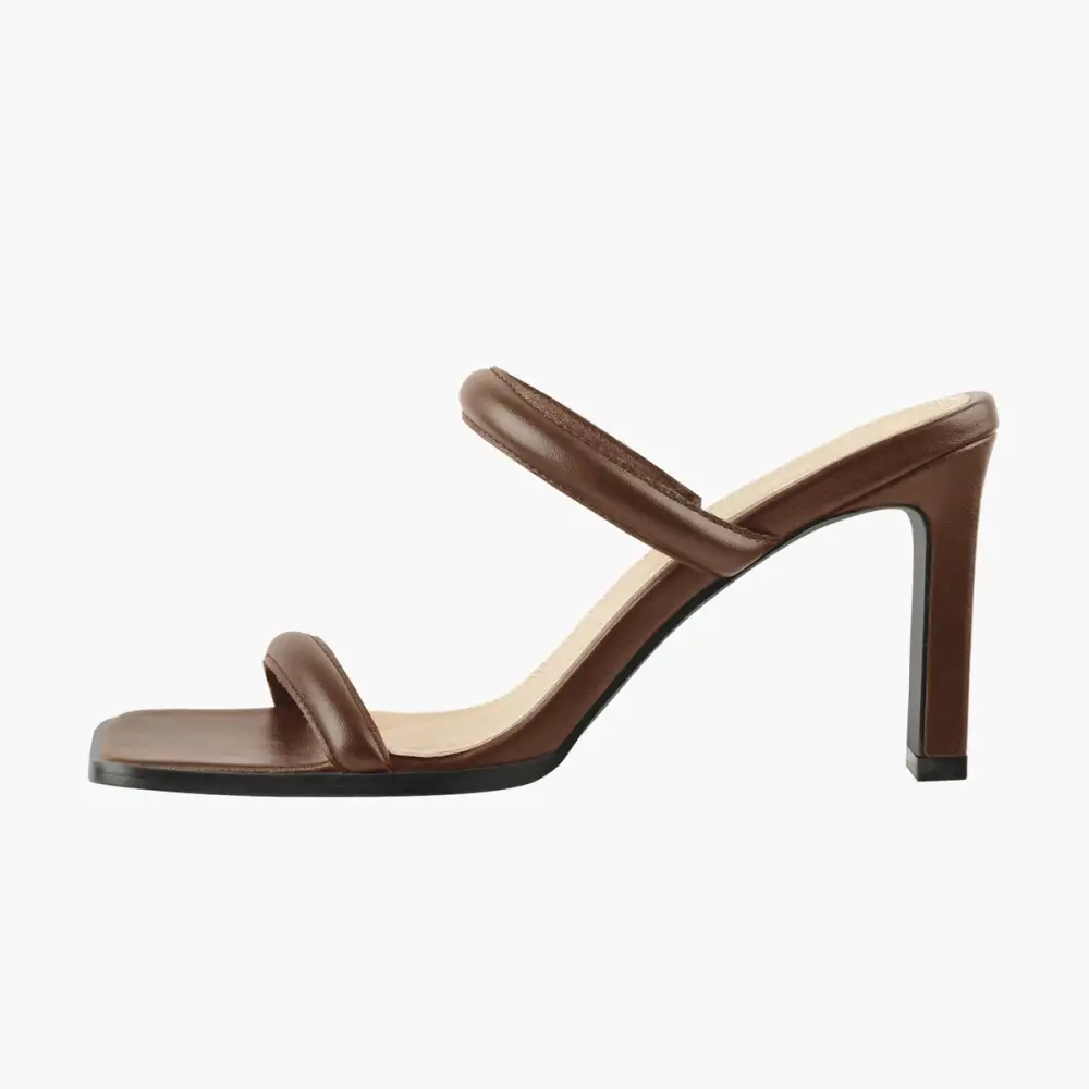 Square Toe Slip On Mule Sandals