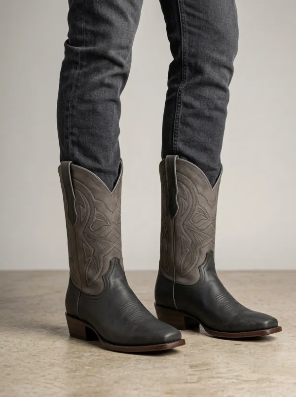 Men's Western Cowboy Embroidered Western Boots Men
