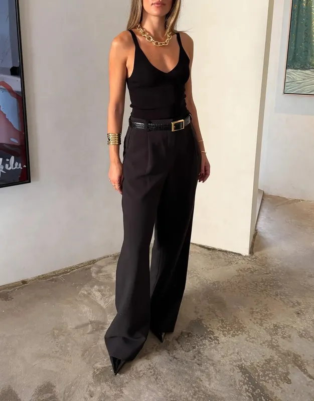 Black Knit Top