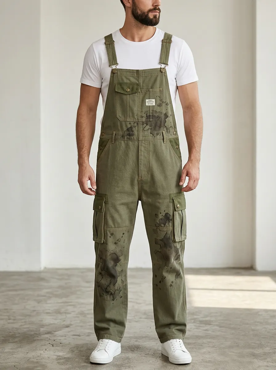 Distressed Cargo Overalls