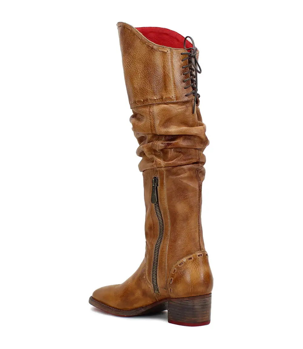 Ruched Contrast-Stitched Everyday Boots