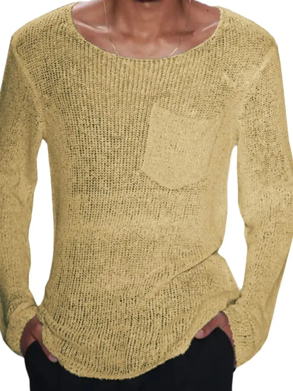 Pocket Detail Crew Neck Tee