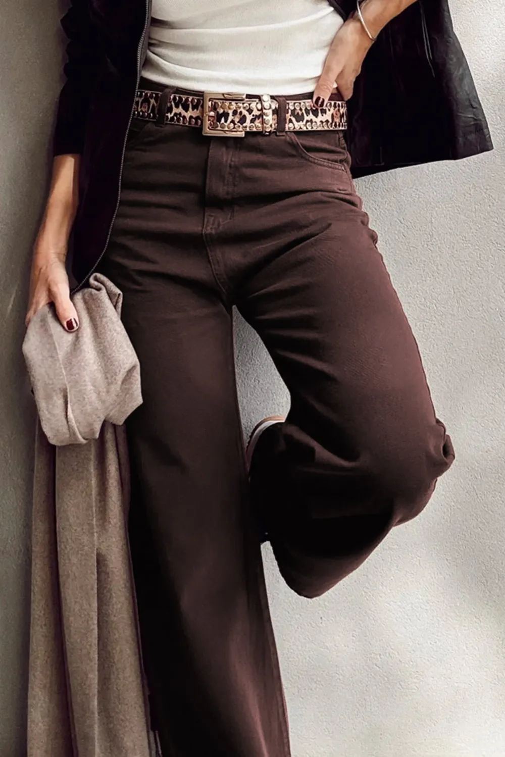 High Waist Relaxed Fit Casual Jeans