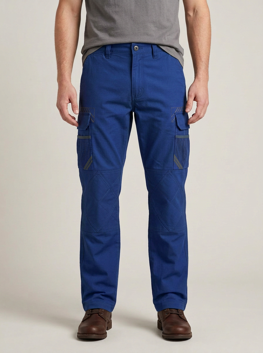 Unisex Multi-Pocket Quilted Knee Tactical Work Pants