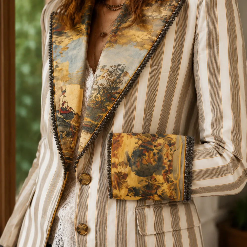 Printed Tailored Blazer