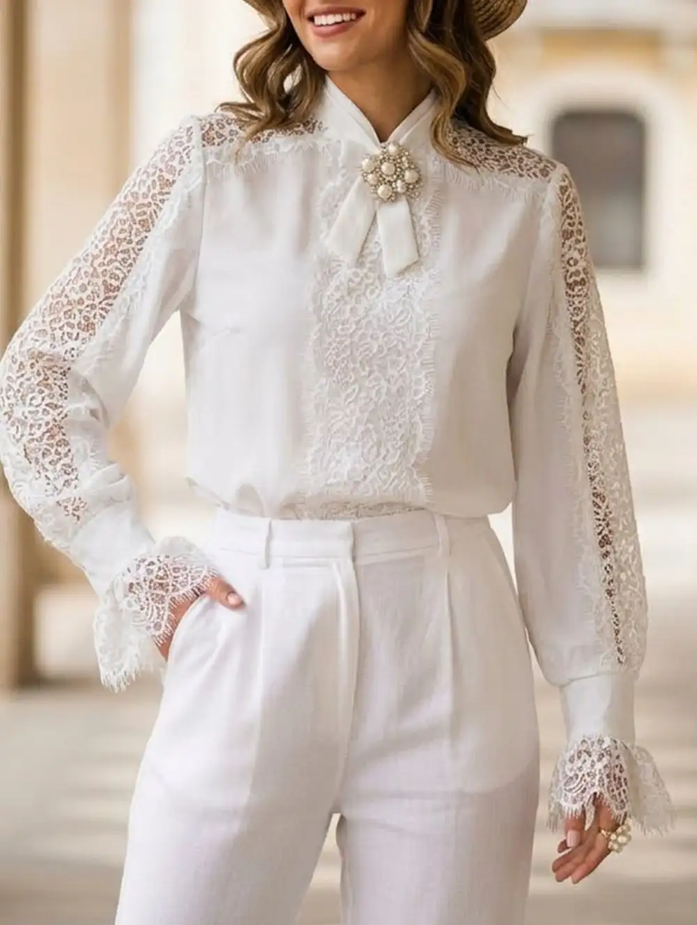 Lace Long Sleeve Top