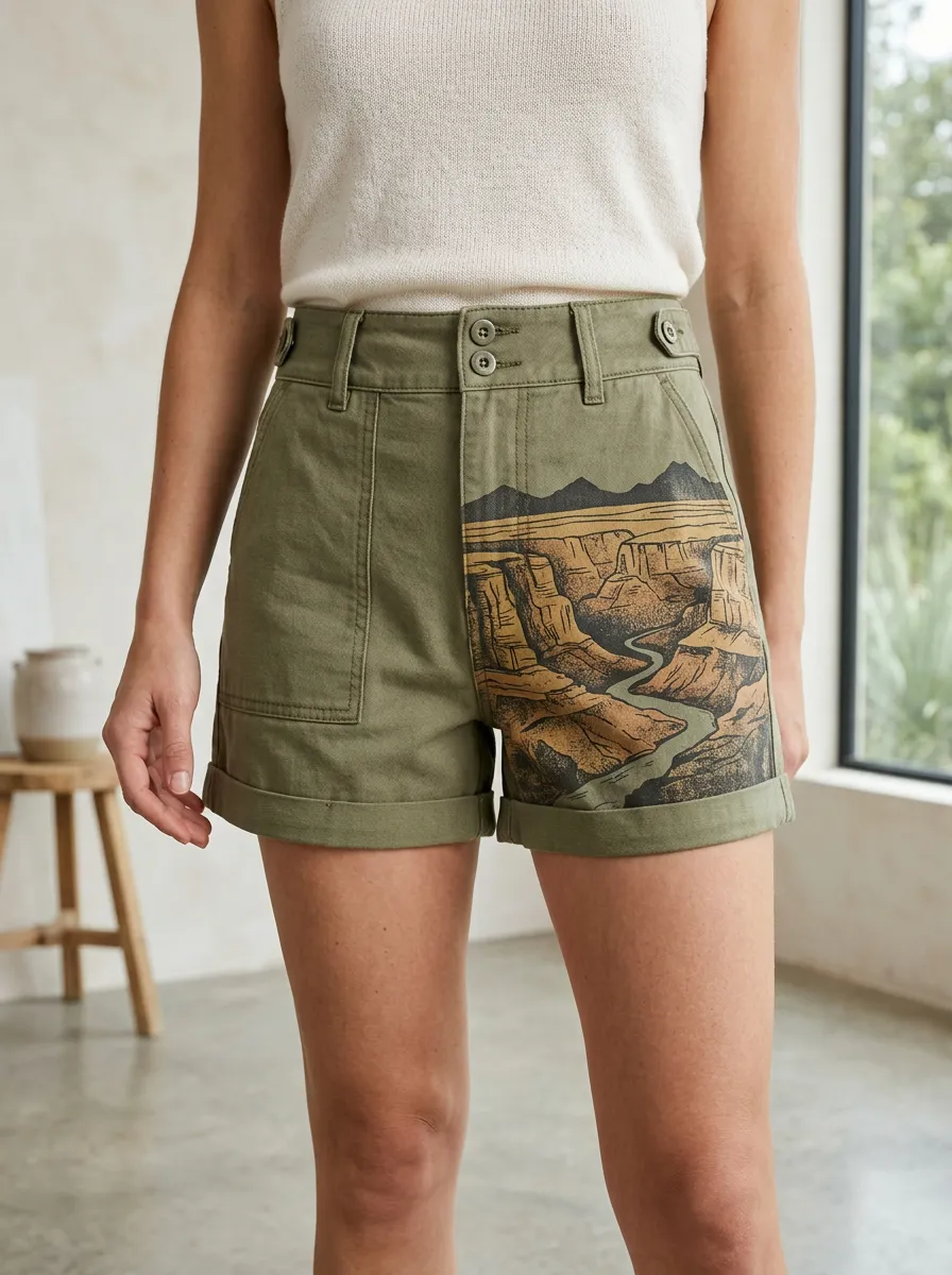 Women's Nature Lover Grand Canyon Printed Shorts