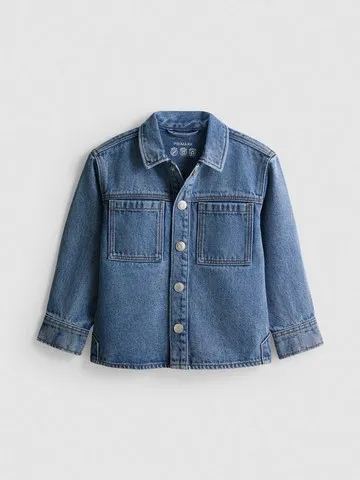 1-9yrs | Pure Cotton Long Sleeve Denim Shirt