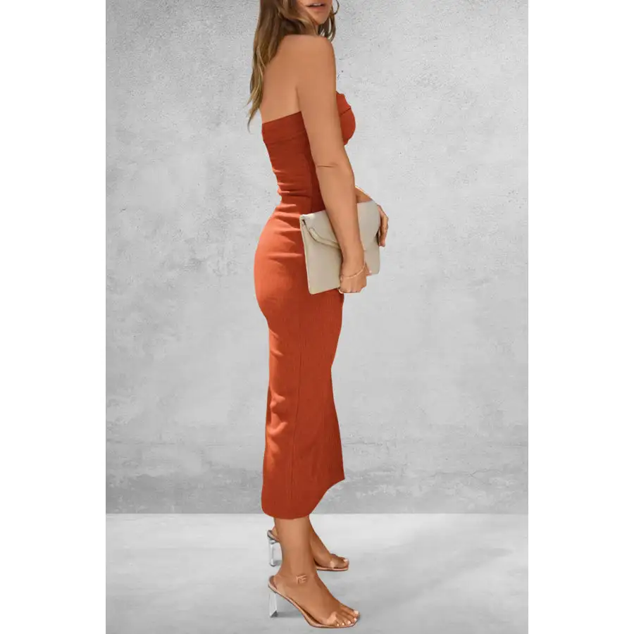 Slit Slit Tube Midi Dress
