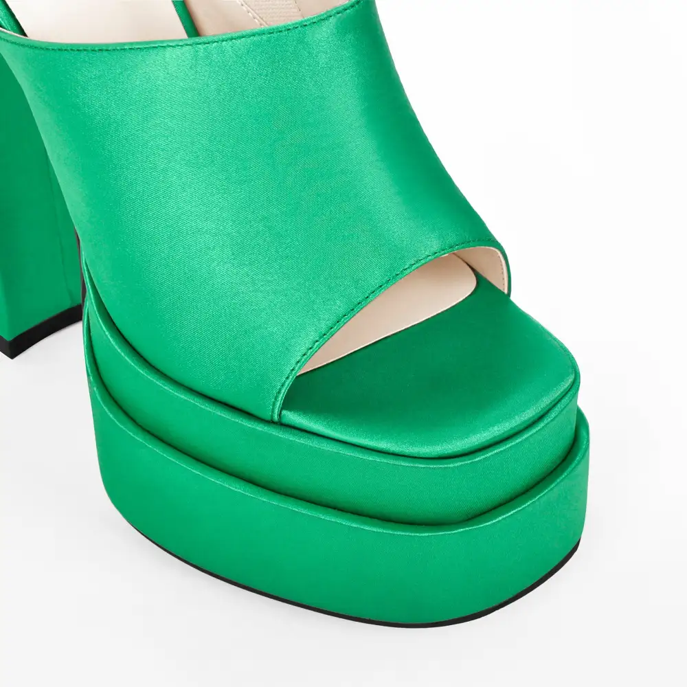Platform Chunky High Heel Mule Sandals