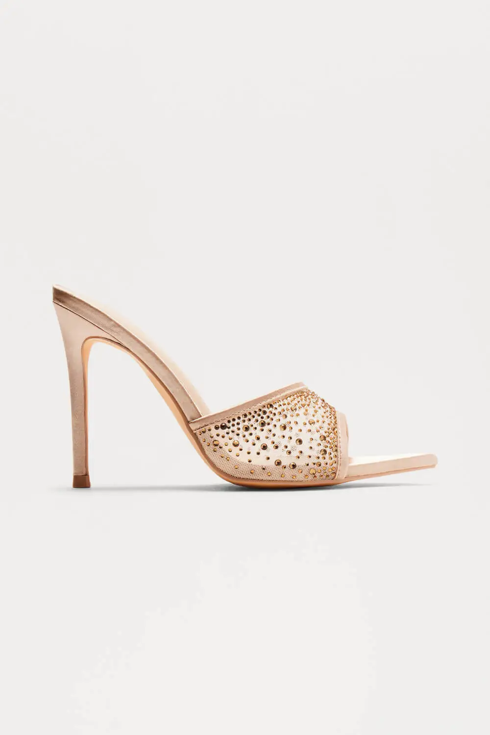 Rhinestone Open Pointed Toe Stiletto