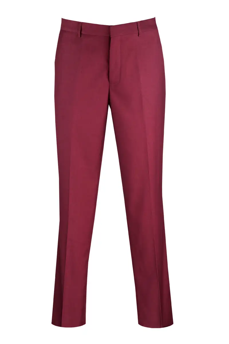 Modern Fit Solid Flat Front Pre Hemmed Dress Pants