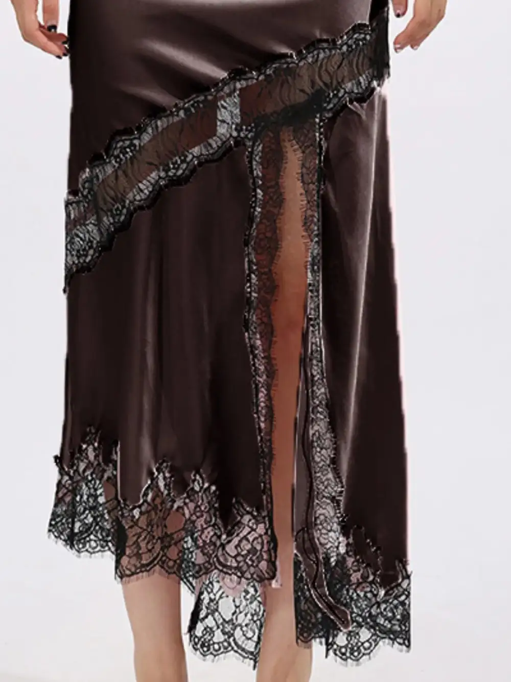Softened Lace Trim Skirt