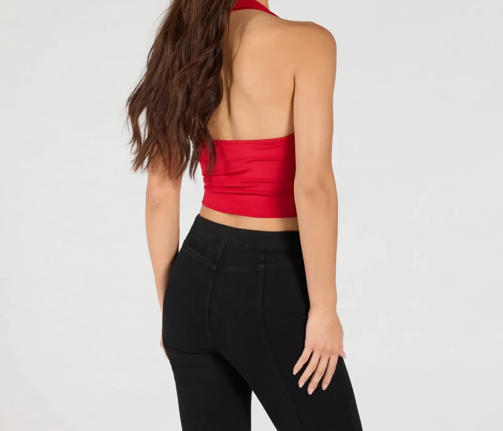 Halter Sleeveless Cropped Top