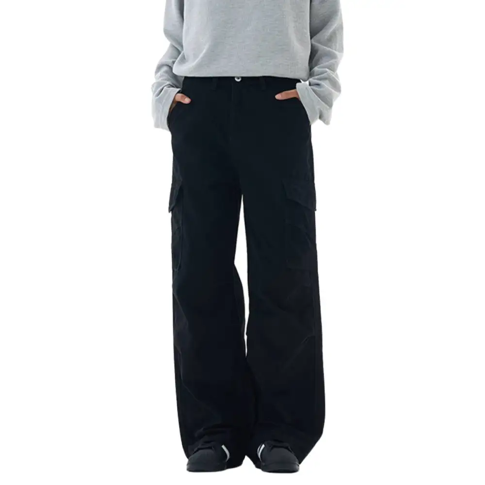 Washed Distressed Relaxed Fit Men's Casual Pants