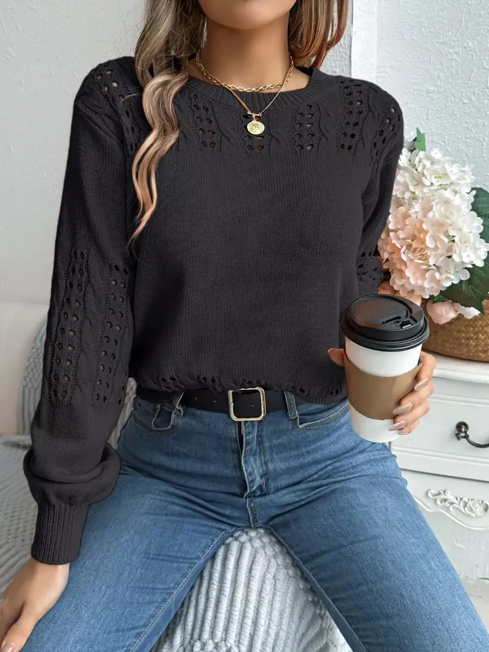 Essential Long Sleeve Everyday Sweater
