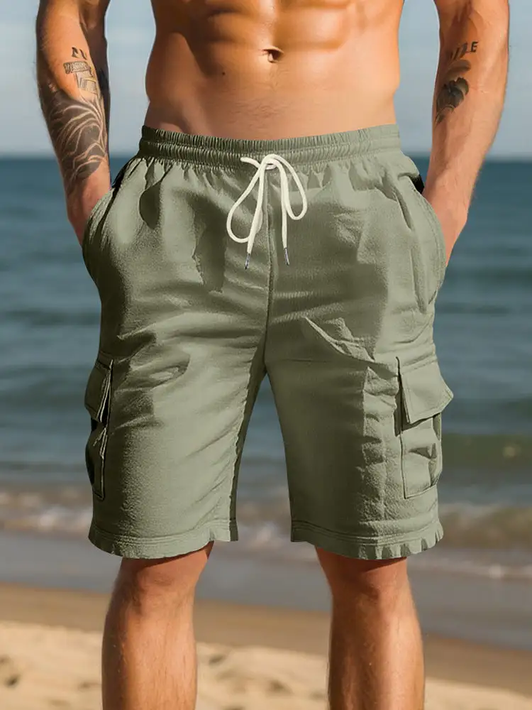 Breathable Cotton Cargo Shorts