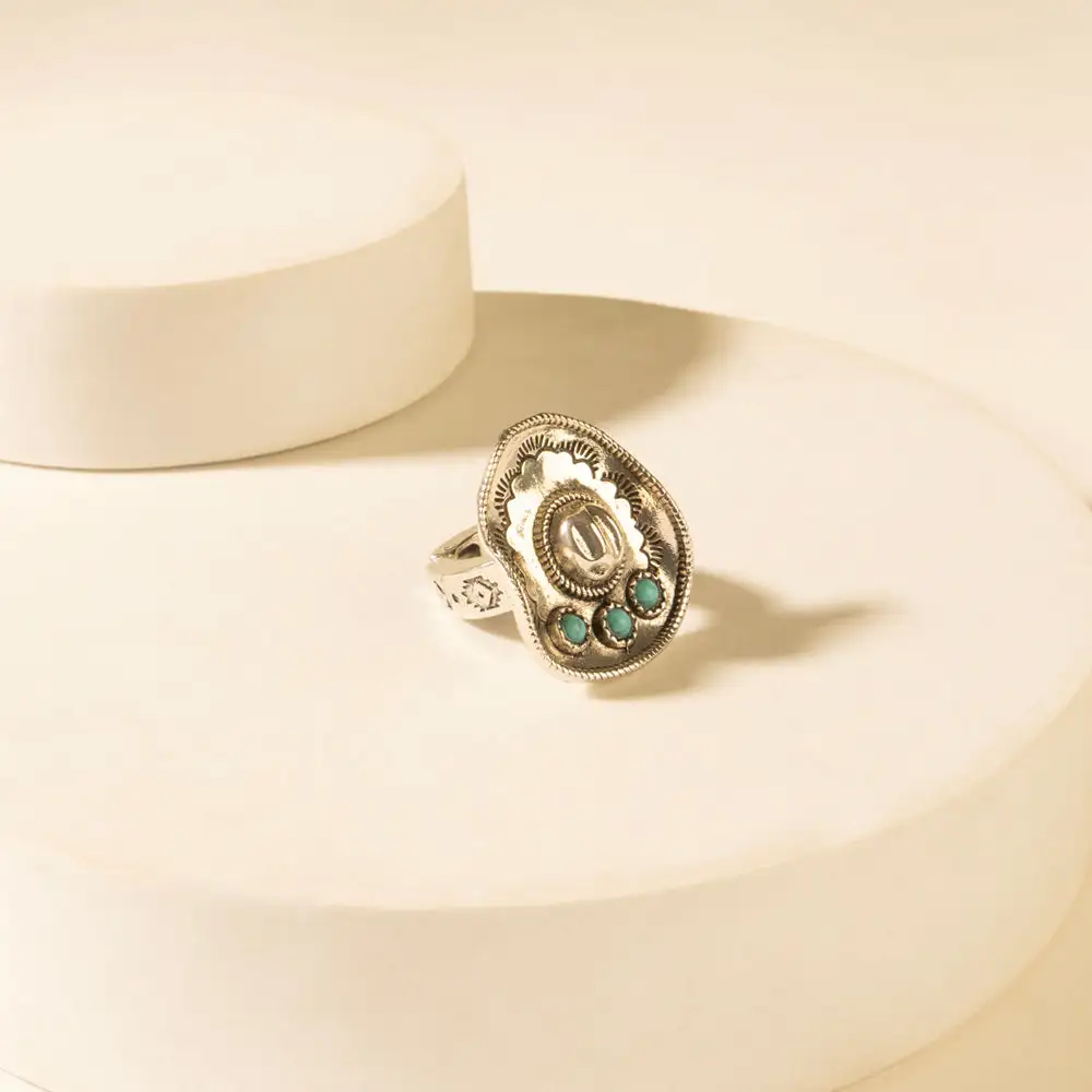 Western Crown Motif Statement Ring