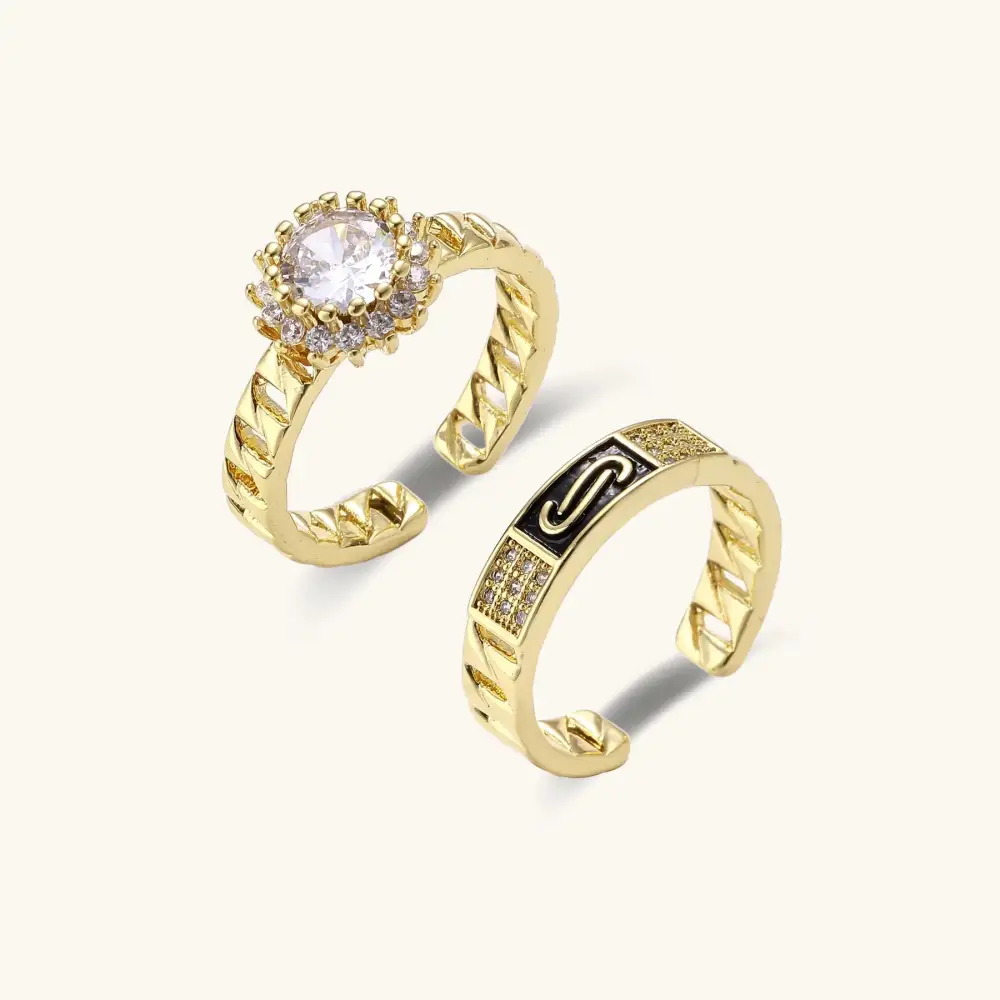 Chain Gang Ring Set