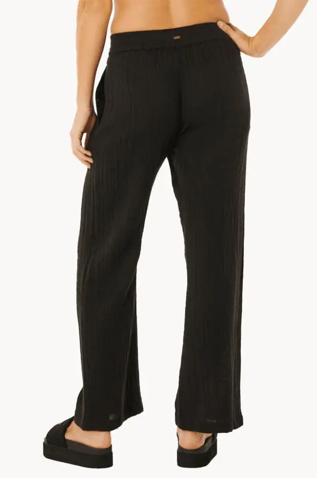 Smocked Waist Cotton Pants