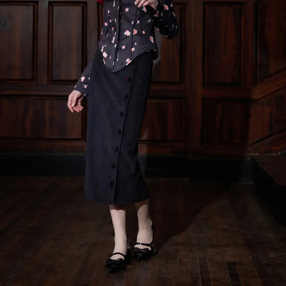 Polished Comfort Everyday Casual Straight Skirt