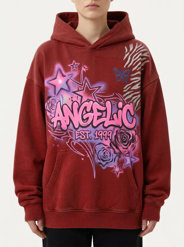 Unisex Streetwear Star Hoodie