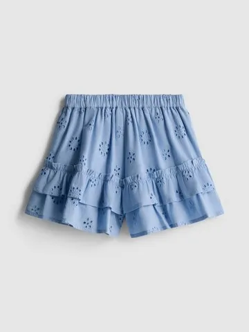 1.5-8yrs | Broderie Anglaise Tiered Shorts