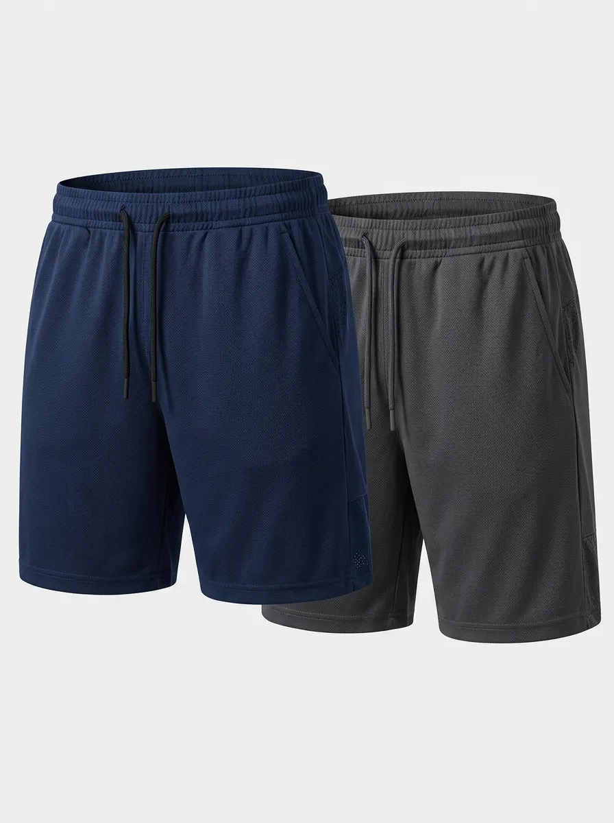 Mesh Sports Two-Pack Athletic Shorts