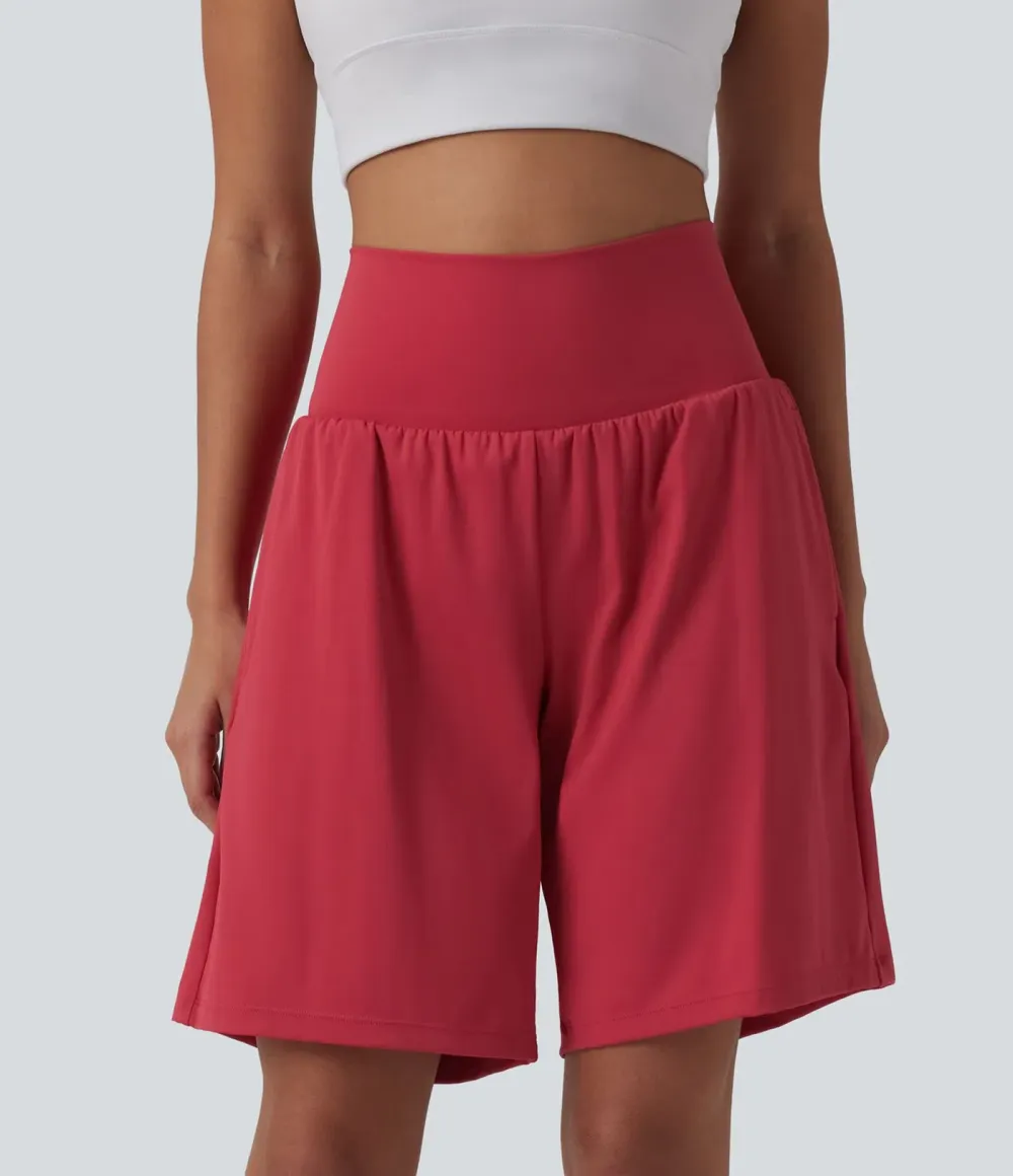 SoftlyZero Airy Super High Waisted 2-in-1 Cool Touch Yoga Shorts 9