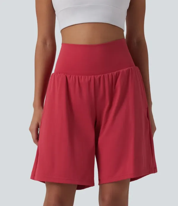 SoftlyZero Airy Super High Waisted 2-in-1 Cool Touch Yoga Shorts 9