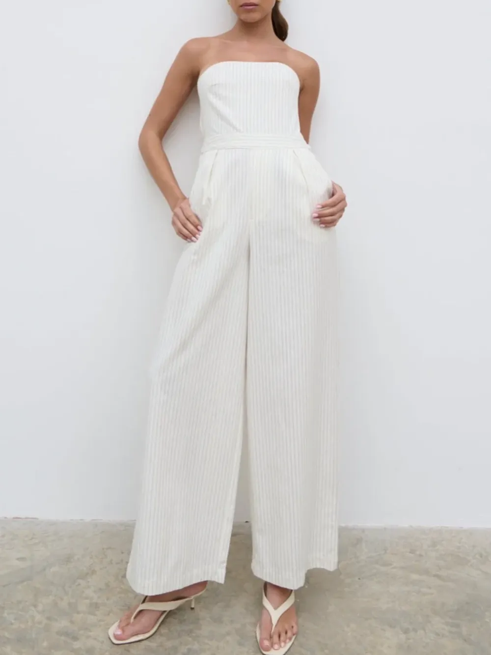 Striped Bandeau Jumpsuit