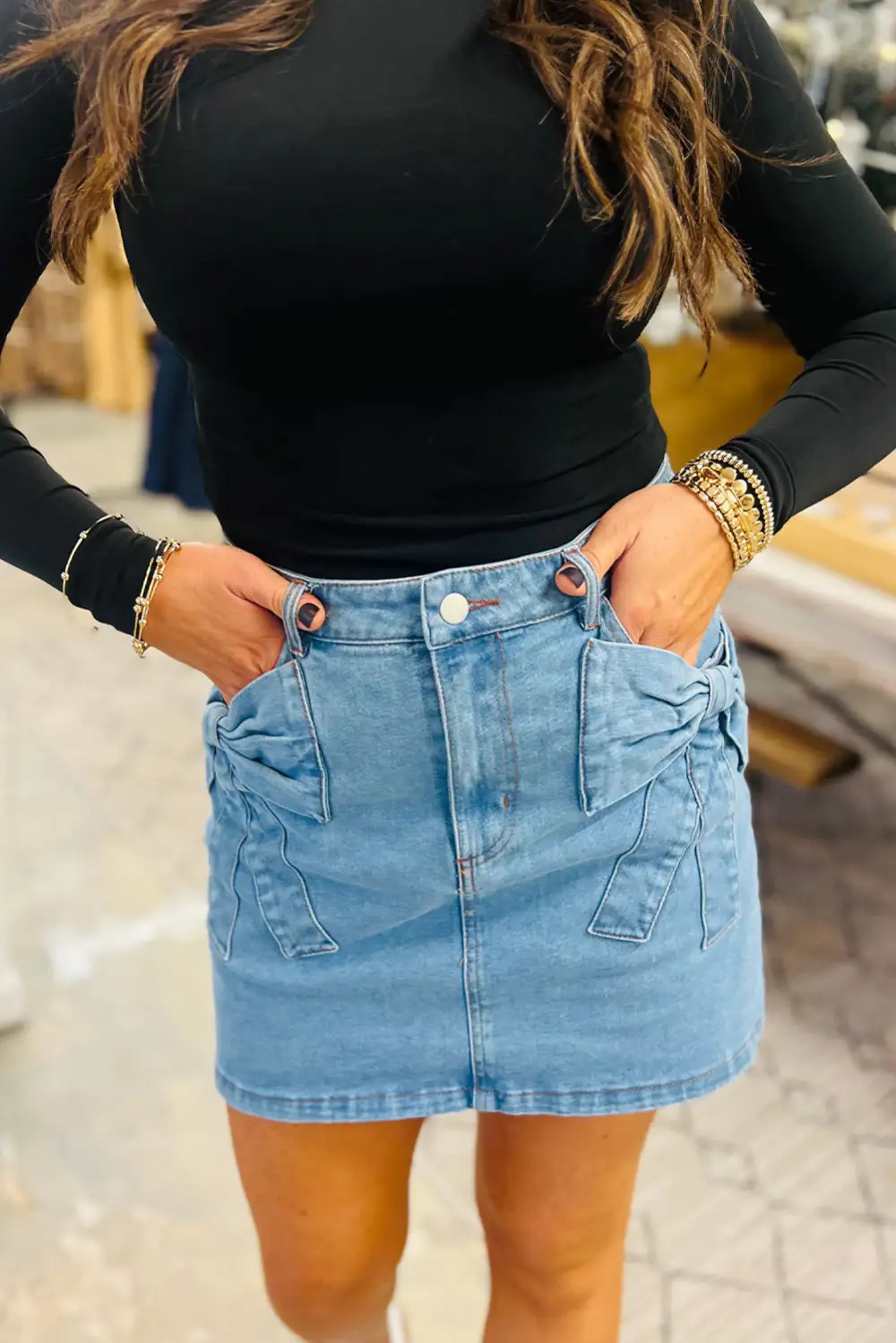 Balanced Minimal Denim Skirt