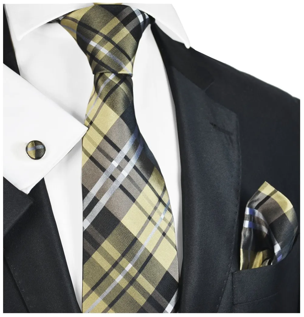Versatile Silk Plaid Men's Necktie