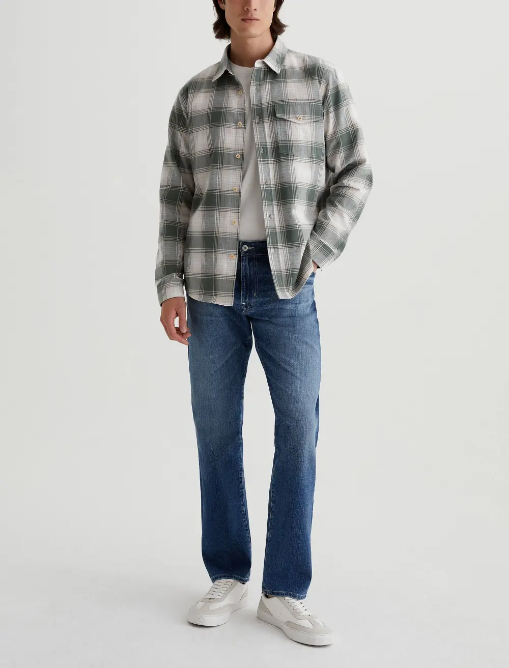 Men's Relaxed Tapered Mid Rise Five Pocket Jeans
