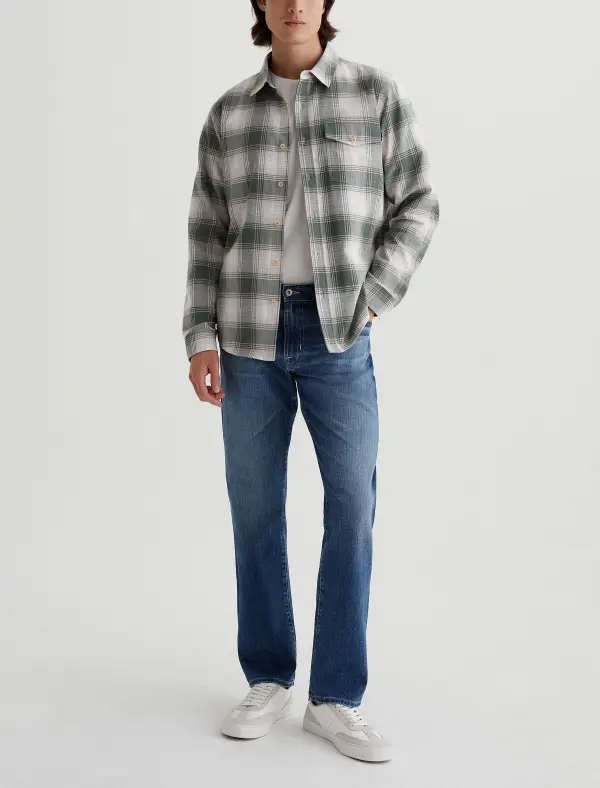 Men's Relaxed Tapered Mid Rise Five Pocket Jeans