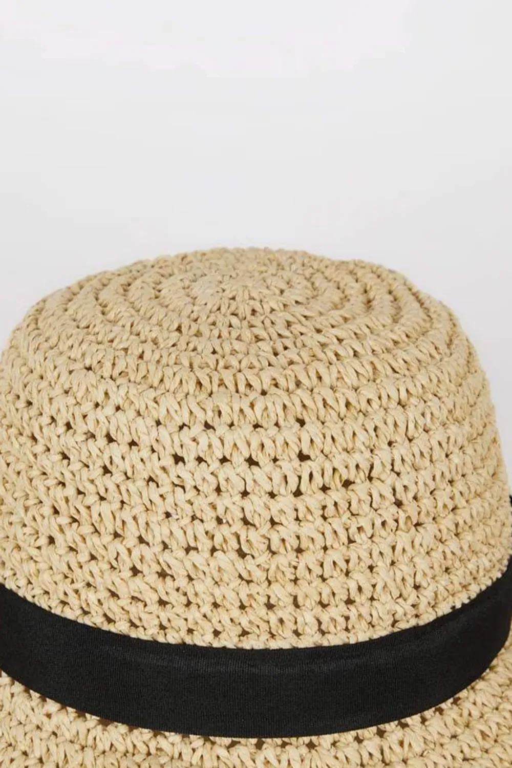 Black Bow Hat with Brim