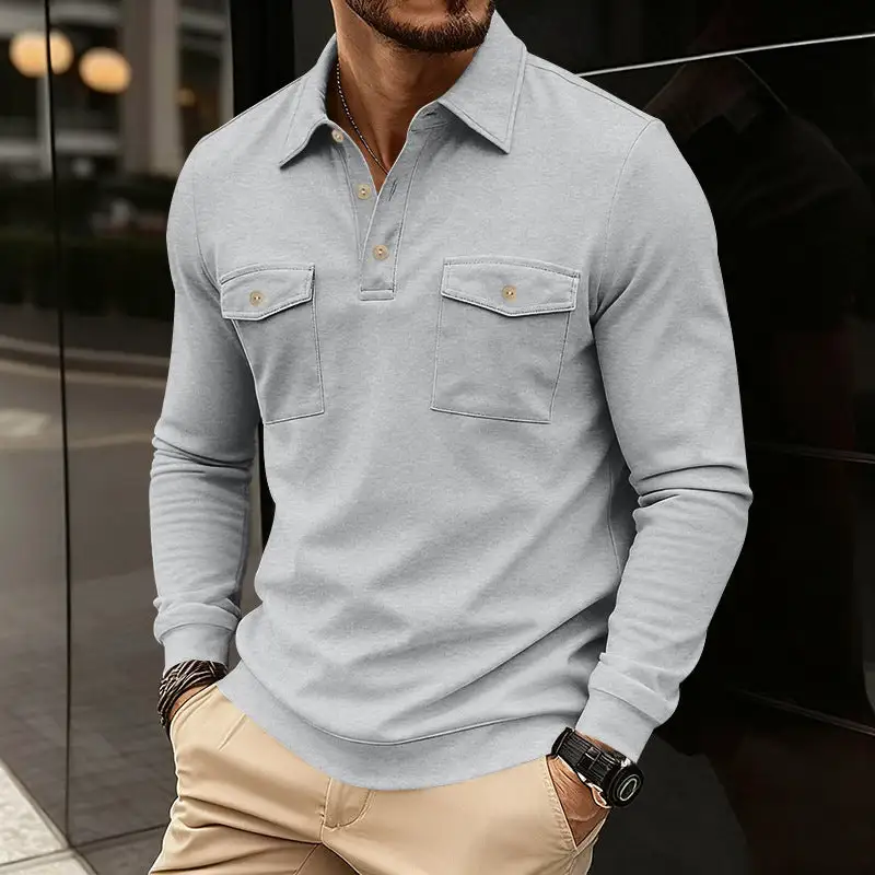Long Sleeve Fitted Polo Shirt