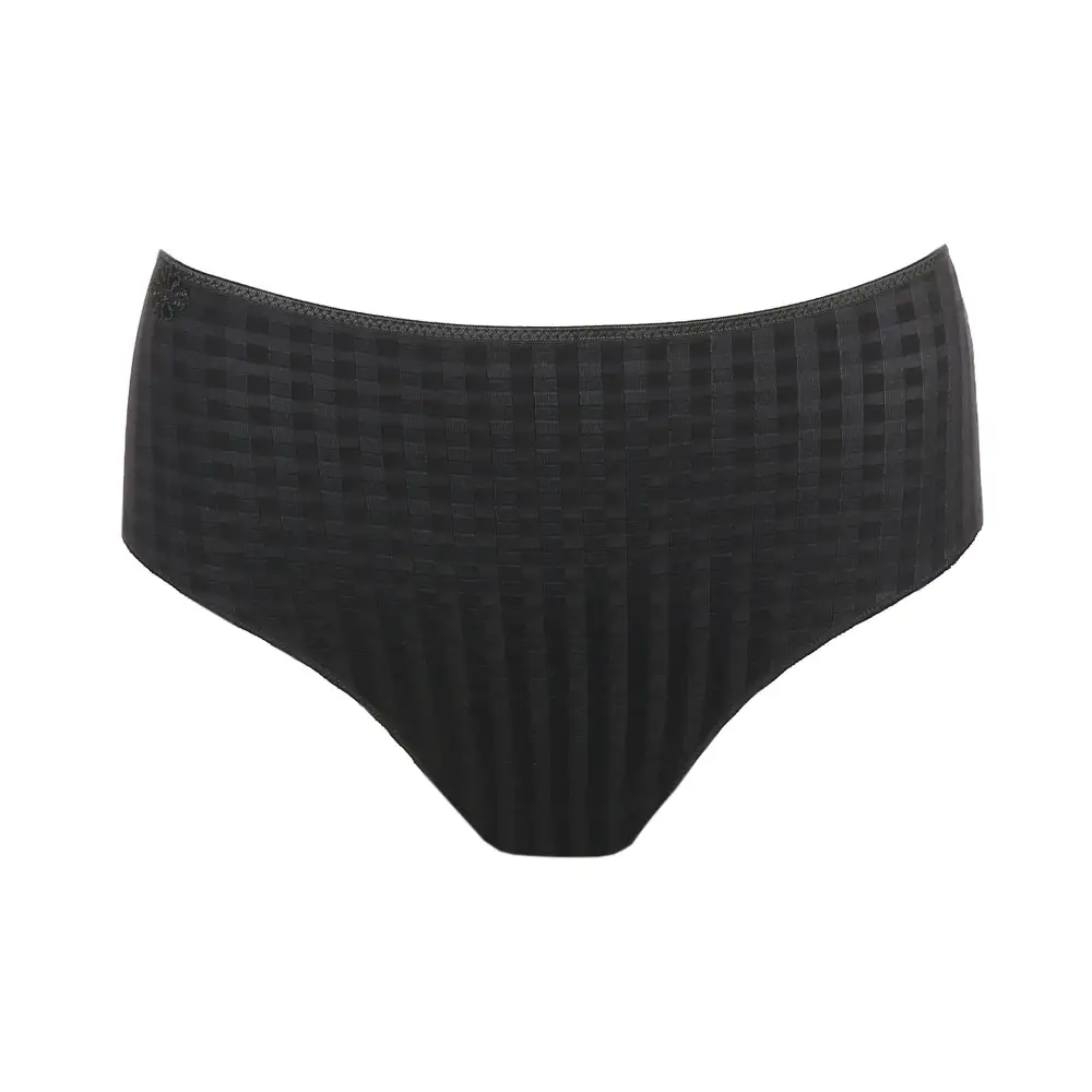 Women's Full Coverage Elastic Waistband Cotton Gusset Floral Embroidery Cotton Checkered Retro Detail Soft Fabric Stretch Fit Brief Panty