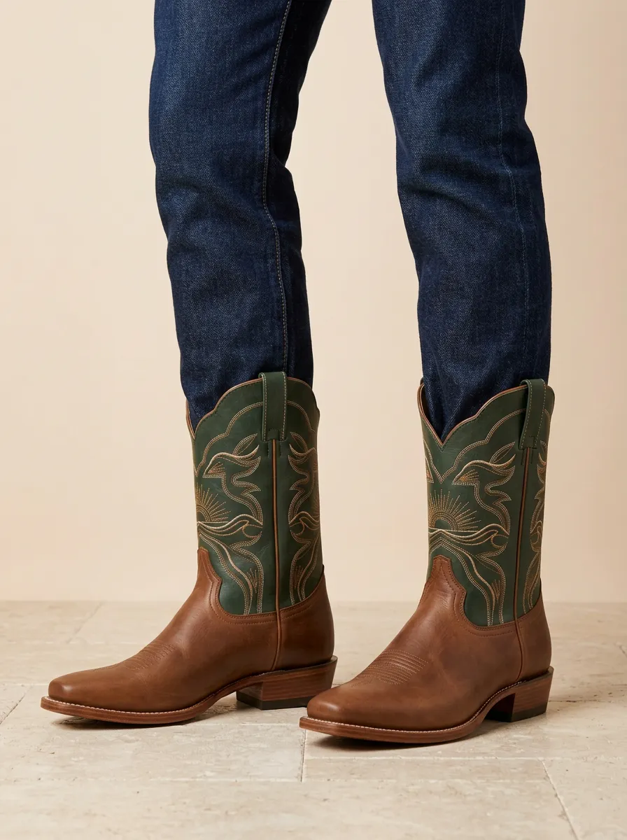 Women's Western Cowboy Embroidered Boots
