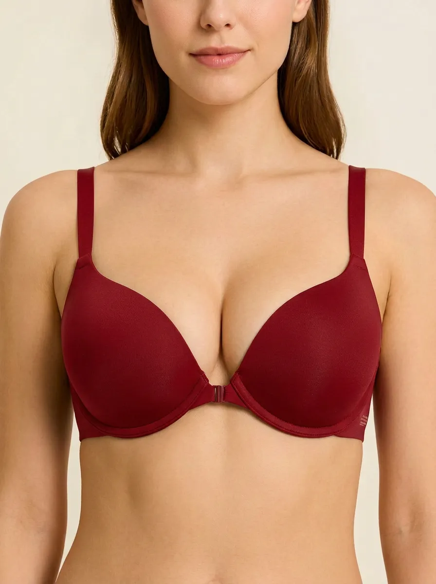 Women's Front-Closure Push-Up Padded Bra