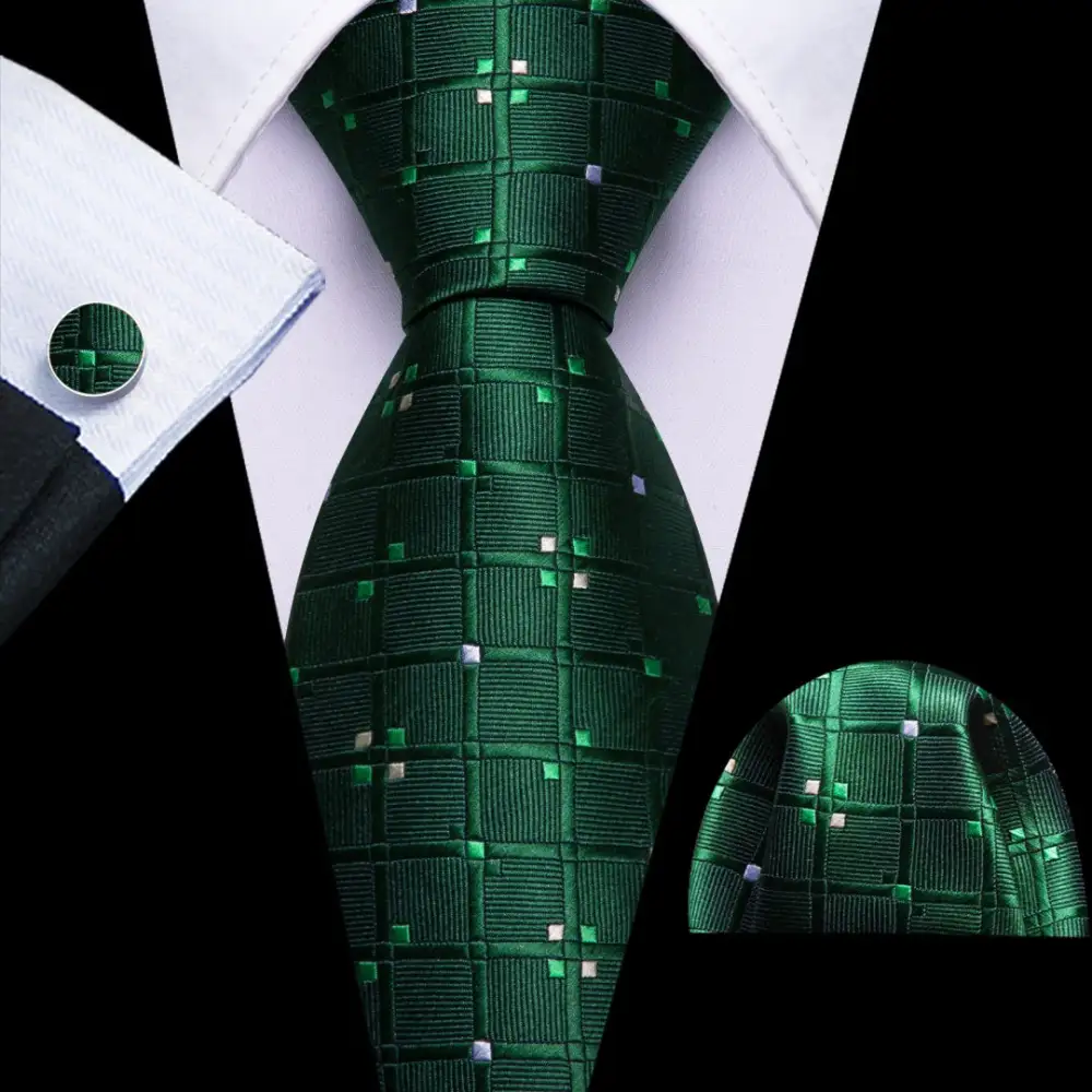 Modern Plaid Silk Necktie Set