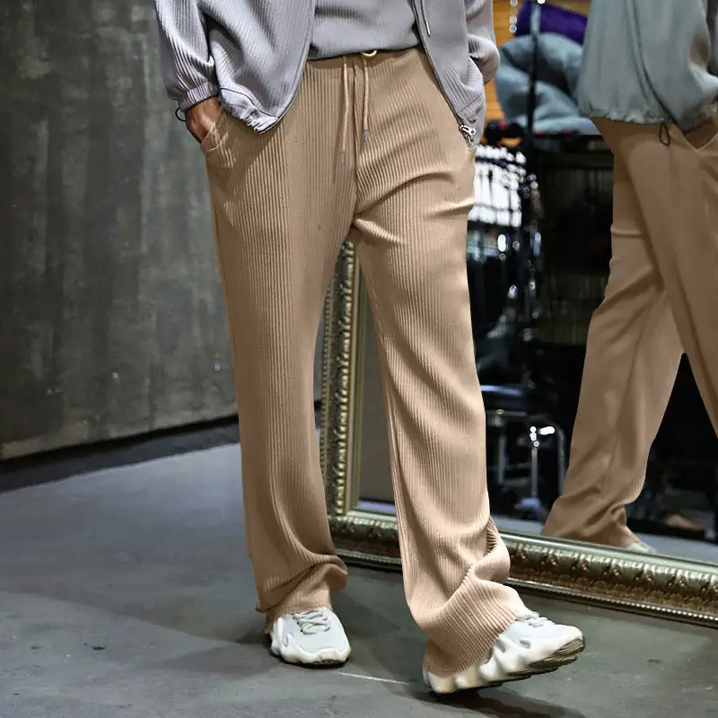 Men's Wide Leg Loose Fit Drawstring Pants