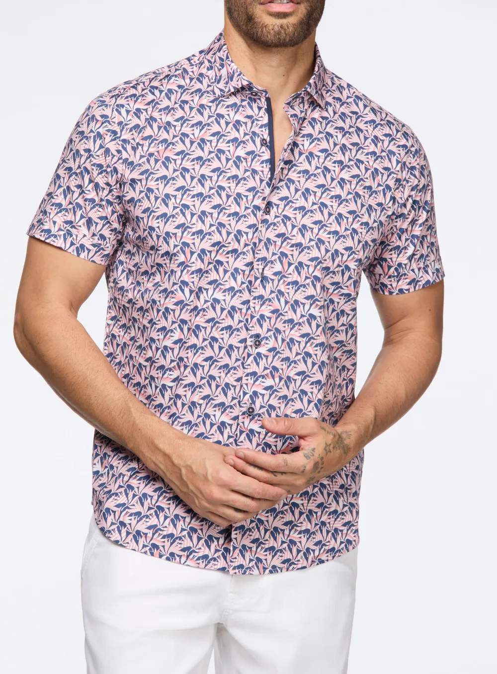 Tropical Bird Poplin Shirt