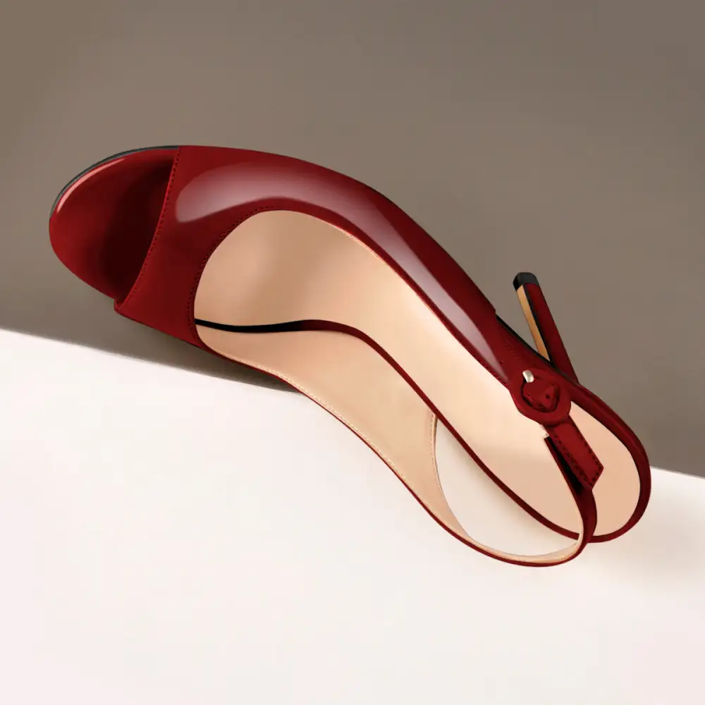 Open Toe High Heel Slingback Modern Sandals