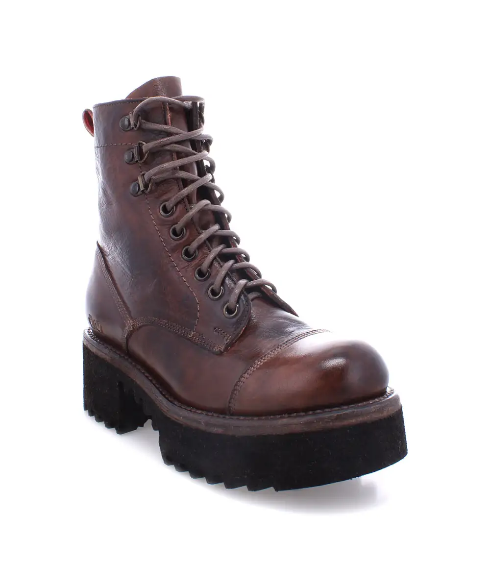 Cap-Toe Side-Zip Combat Boots