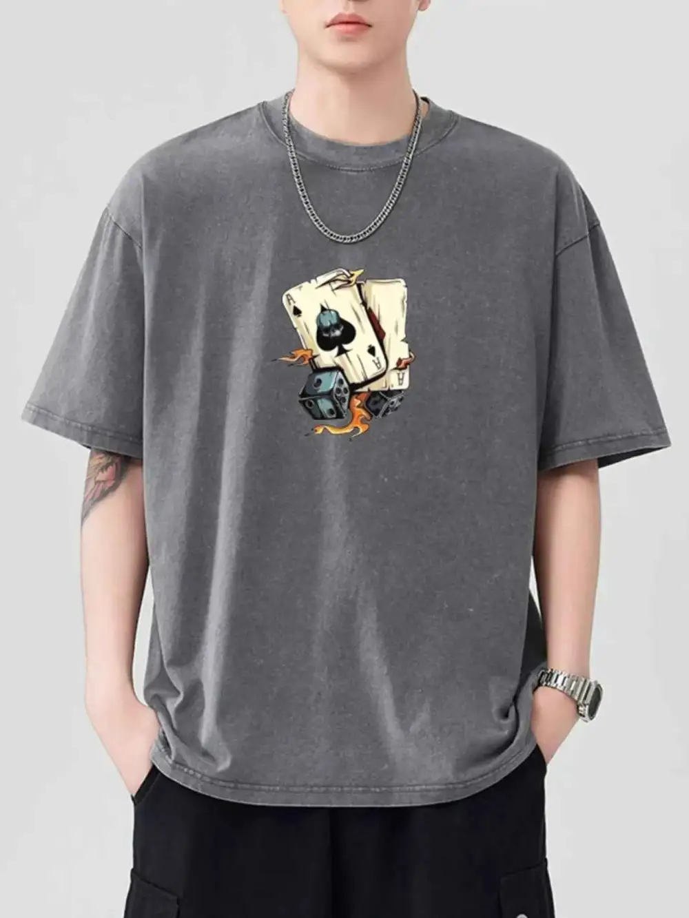 Breathable Graphic Round Neck Short Sleeve T-Shirt