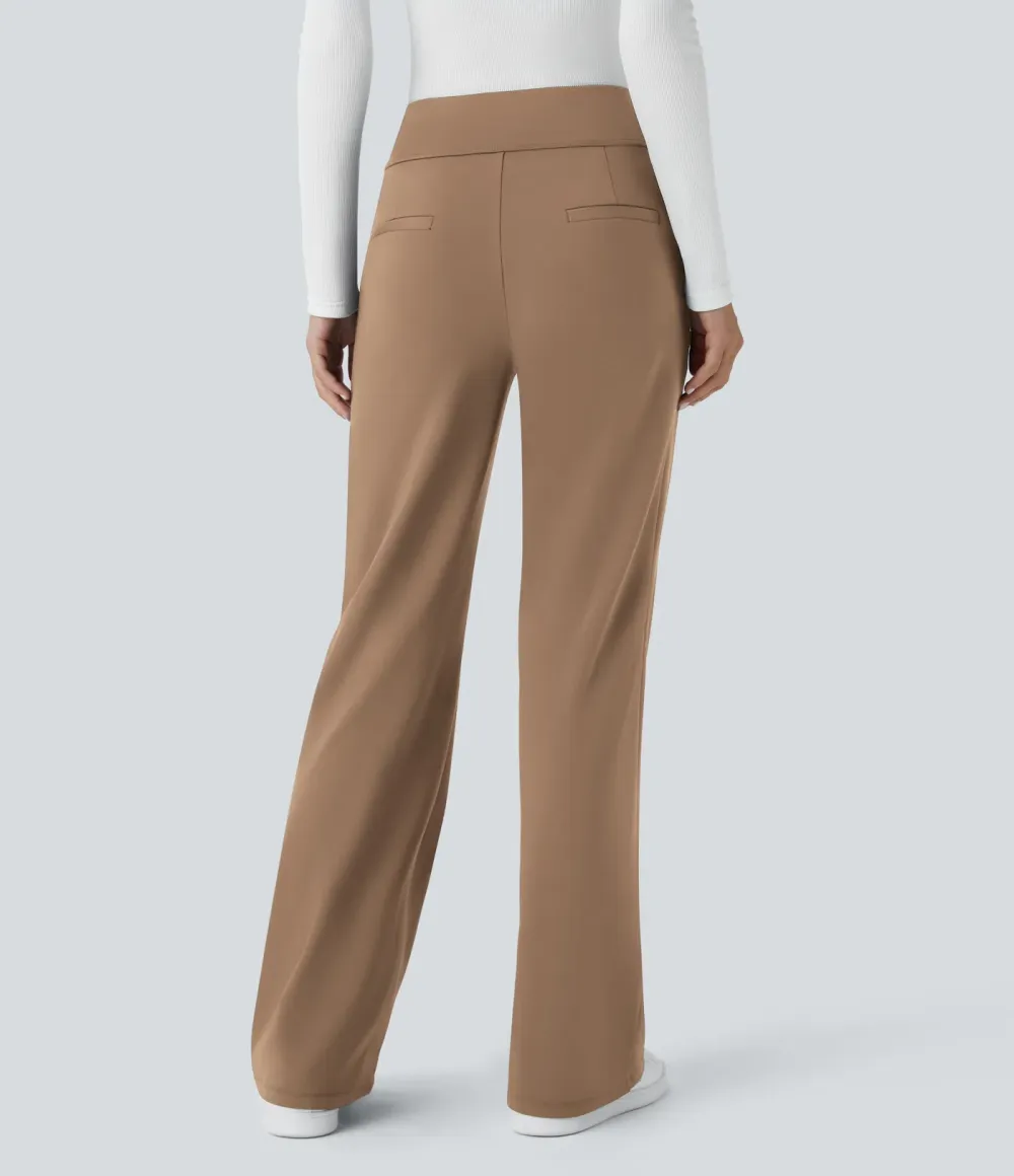  DayStretch Mid Rise Side Zipper Pocket Work Flare Pants