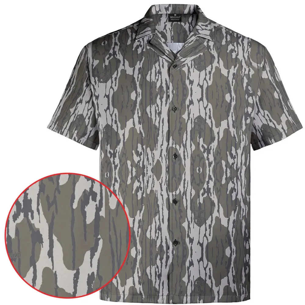 Men's Camo Hawaiian Shirt Duck Hunting Short Sleeve Button-Up Shirts